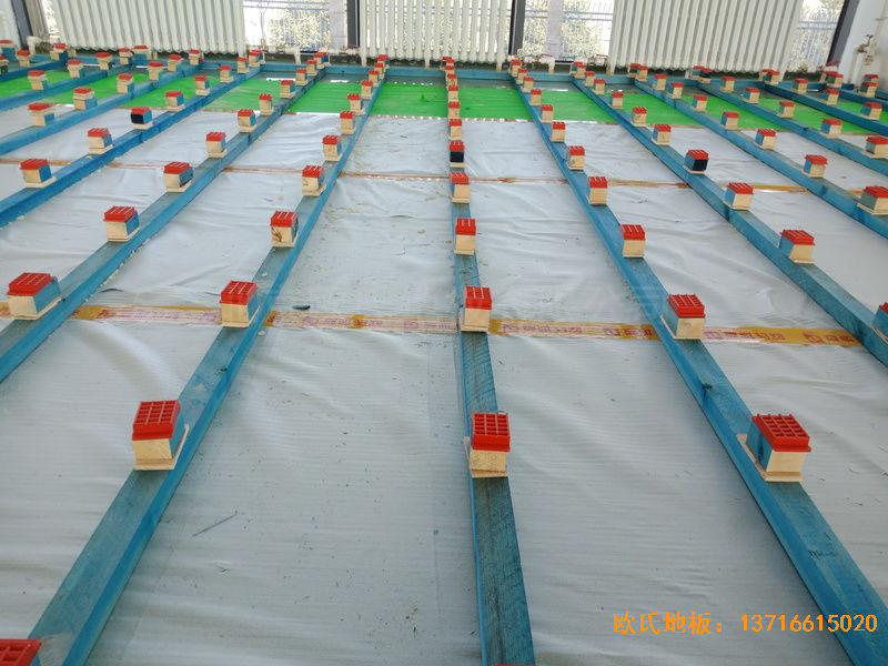 青島黃島區(qū)濱海街道中心小學(xué)體育地板施工案例