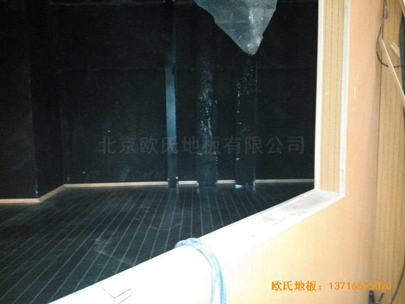 唐山師范學院舞臺運動木地板安裝案例3