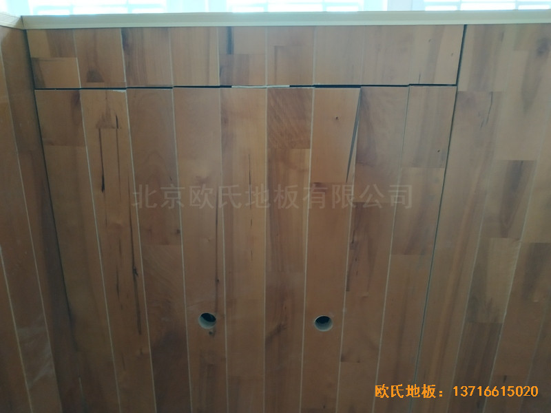 寧夏銀川試驗中學舞臺運動木地板施工案例2